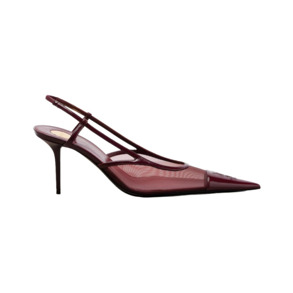 Slingback Burgunderrot 7.5 cm