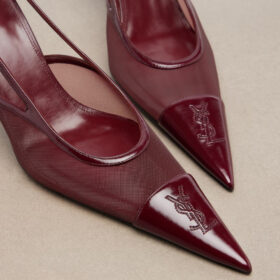 Slingback Burgunderrot 7.5 cm