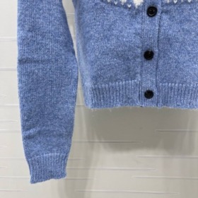 Alpine Knit Cardigan Blau