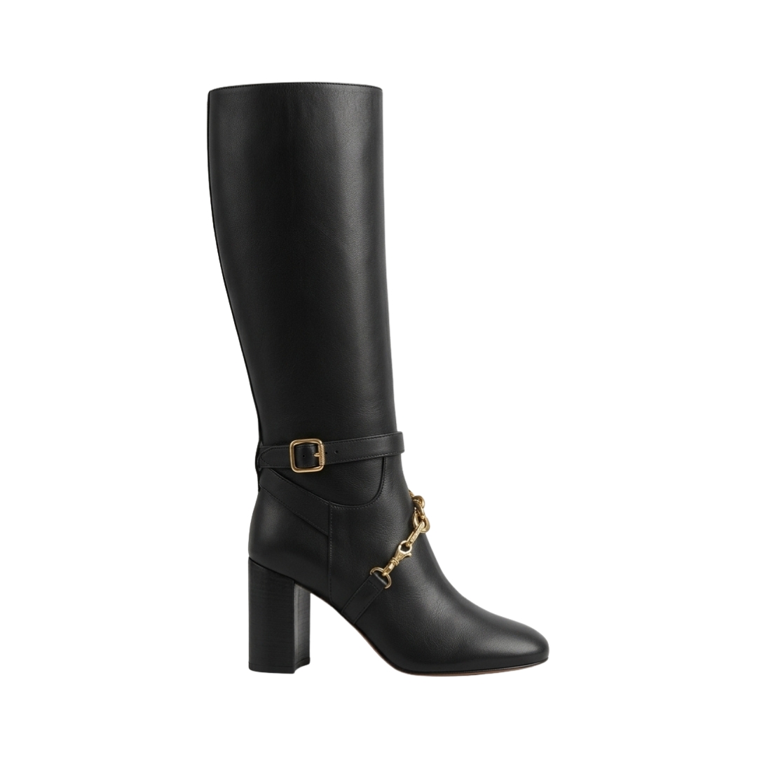 Glossy Calfskin Schwarz
