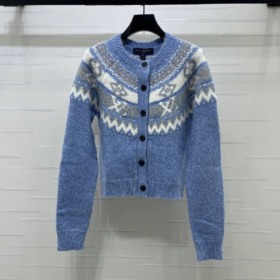 Alpine Knit Cardigan Blau
