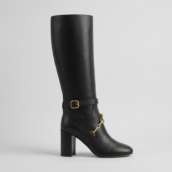 Glossy Calfskin Schwarz