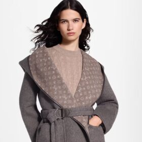 Wickelmantel Grau/Braun
