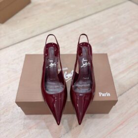 Rot Slingback Pumps Patent Calf Leather 8.5cm