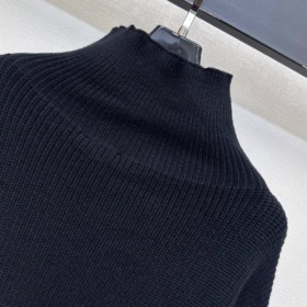 Pullover aus Wolle und Kaschmir Schwarz/Ecru