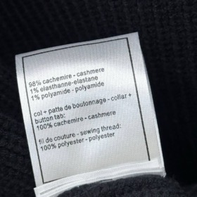 Pullover aus Wolle und Kaschmir Schwarz/Ecru