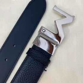 Gürtel aus schwarzem Leder 3.5 mm