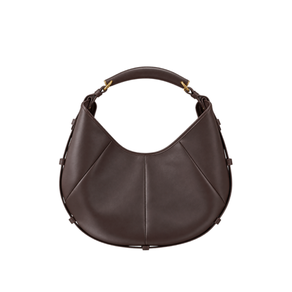 Mittlere Hobo-Tasche/Dunkelbraun 24 cm