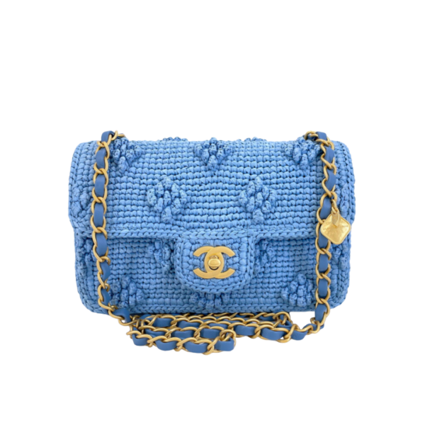 Raffiaklappe Blaue 25 cm