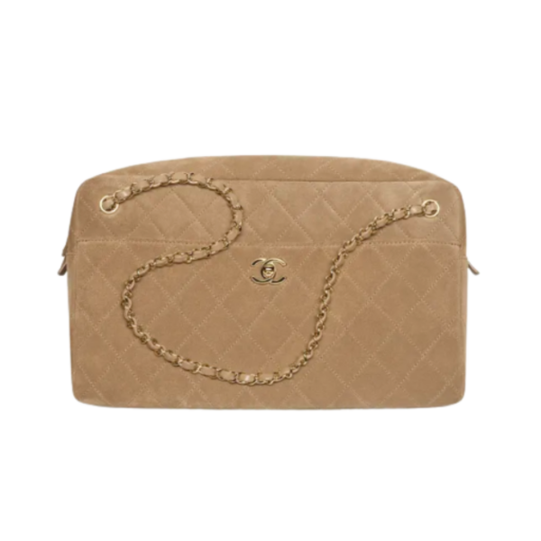 Maxi Camera Wildleder/Dunkelbeige 27 cm