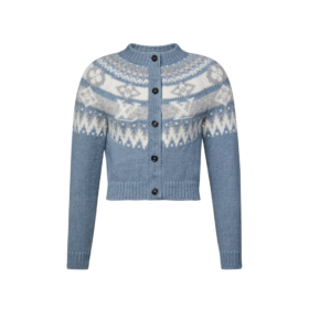 Alpine Knit Cardigan Blau