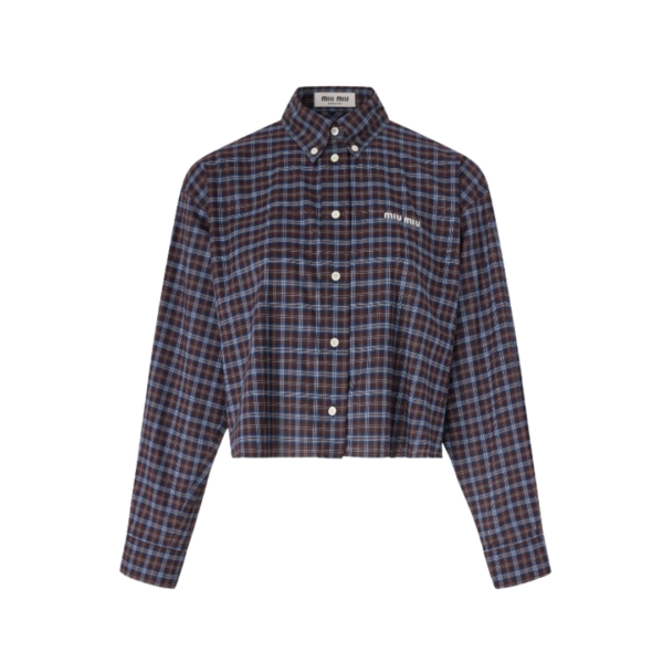 Plaid Blau/Kakaobraun