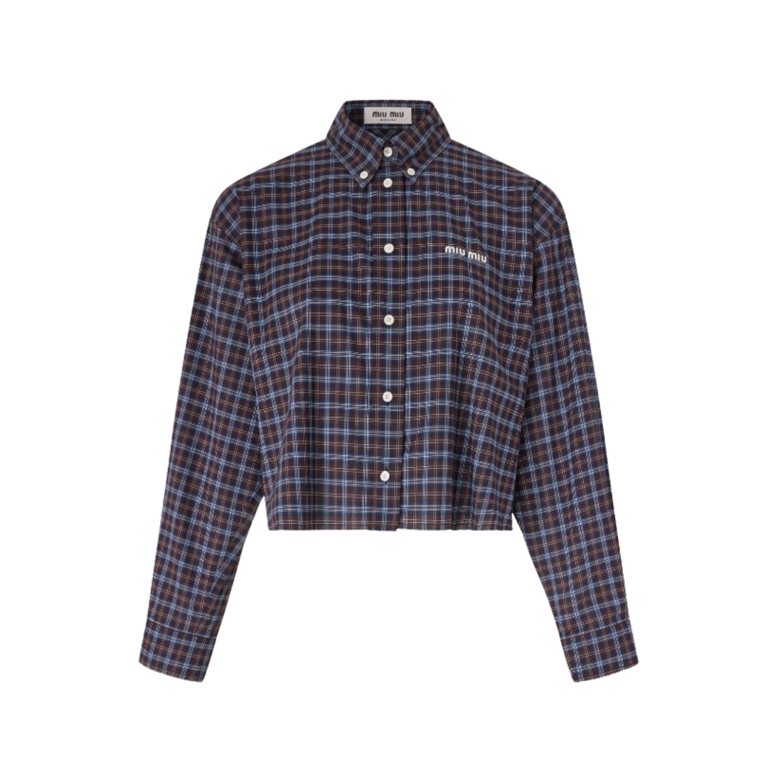 Plaid Blau/Kakaobraun