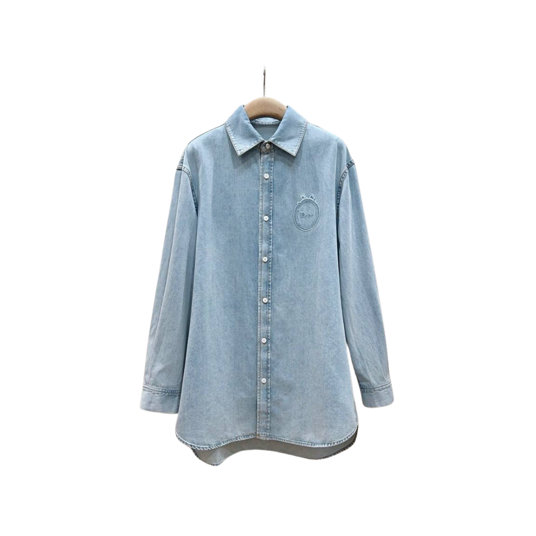 Médaillon Stonewashed Cotton Hellblau
