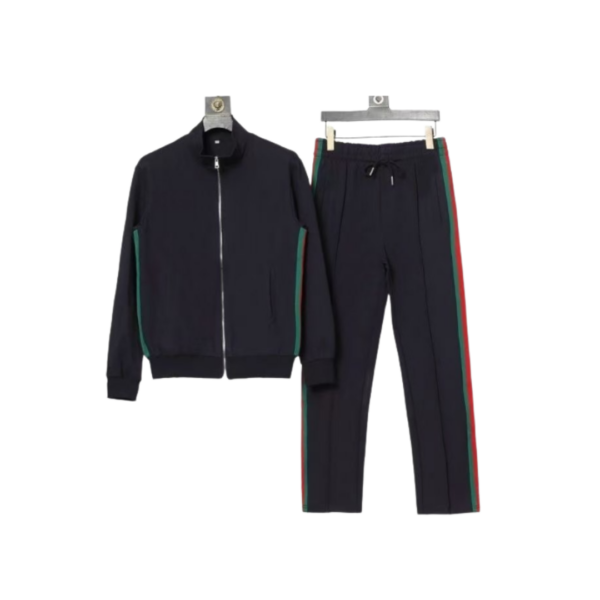 Technical jersey zip Jacke mit Hose Dunkelblau