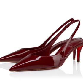 Rot Slingback Pumps Patent Calf Leather 8.5cm