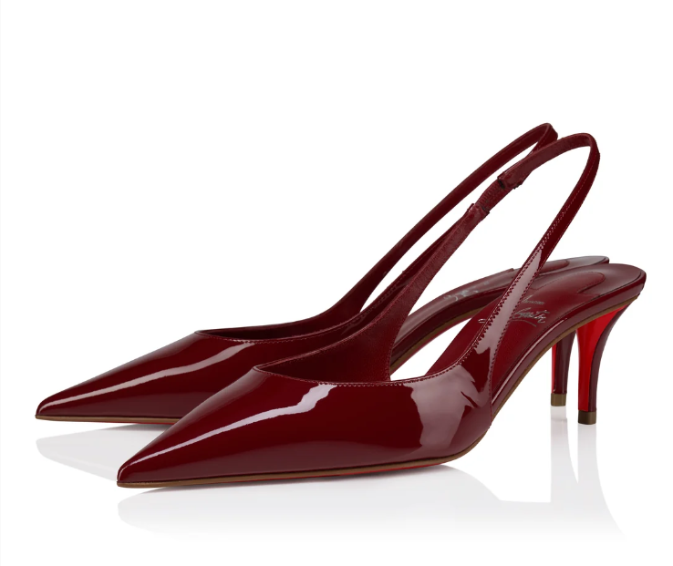 Rot Slingback Pumps Patent Calf Leather 8.5cm