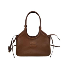 Ivy Tragetasche aus Nappaleder Braun 24cm