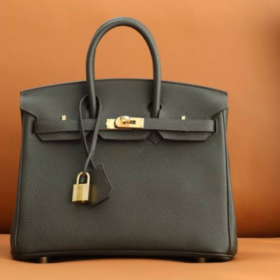 Birkin Vert De Gris Togo | Gold Hardware 30 cm
