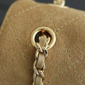 Mini Flap Bag Gold/Dunkelbeige 20 cm