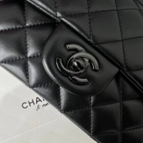 Classic Handtasche Schwarz 20 cm