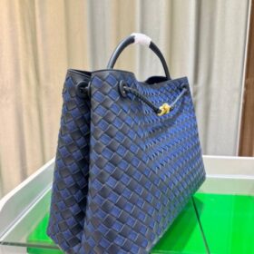 Andiamo gewebte Ledertasche Dunkelblau/Denim 33 cm