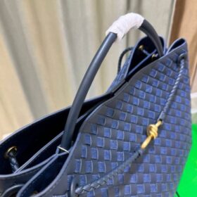 Andiamo gewebte Ledertasche Dunkelblau/Denim 33 cm
