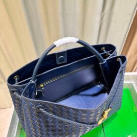Andiamo gewebte Ledertasche Dunkelblau/Denim 33 cm