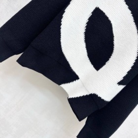 Pullover aus Wolle und Kaschmir Schwarz/Ecru