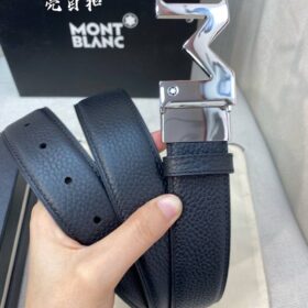 Gürtel aus schwarzem Leder 3.5 mm