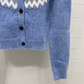 Alpine Knit Cardigan Blau