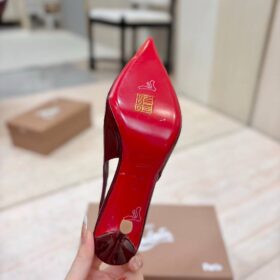 Rot Slingback Pumps Patent Calf Leather 8.5cm