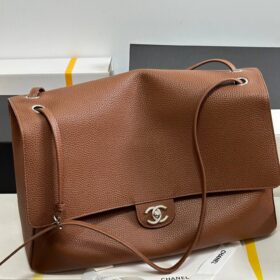 Maxi Flap Braunes Karamell/Silber 39 cm