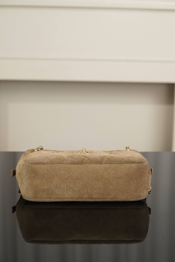 Maxi Camera Wildleder/Dunkelbeige 27 cm