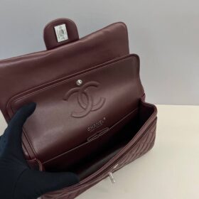 11.12 Lammleder Bordeaux/Silbern 25.5 cm