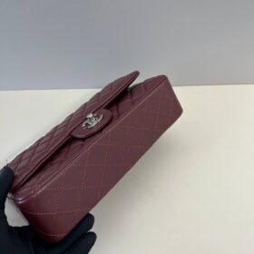 11.12 Lammleder Bordeaux/Silbern 25.5 cm