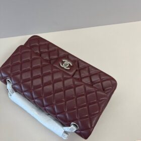 11.12 Lammleder Bordeaux/Silbern 25.5 cm