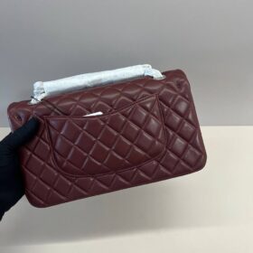 11.12 Lammleder Bordeaux/Silbern 25.5 cm