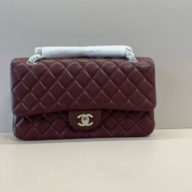 11.12 Lammleder Bordeaux/Silbern 25.5 cm