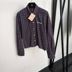 Plaid Blau/Kakaobraun