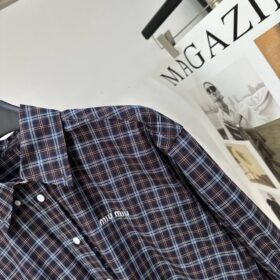 Plaid Blau/Kakaobraun
