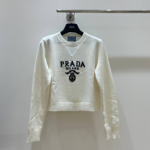 Elfenbeinweißer Bauchfreier Pullover