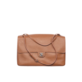 Maxi Flap Braunes Karamell/Silber 39 cm